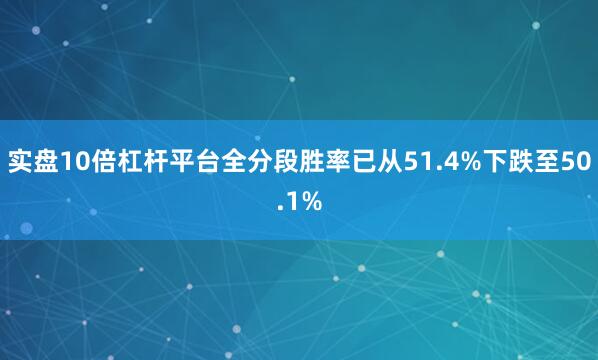 实盘10倍杠杆平台全分段胜率已从51.4%下跌至50.1%