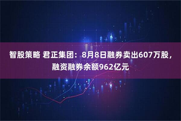 智股策略 君正集团：8月8日融券卖出607万股，融资融券余额962亿元