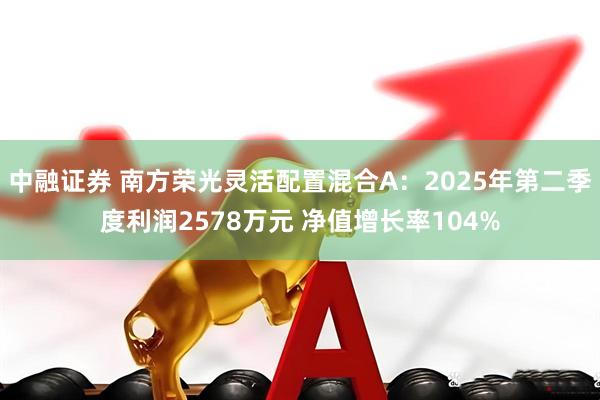 中融证券 南方荣光灵活配置混合A:2025年第二季度利润2578万元 净值增长率104%