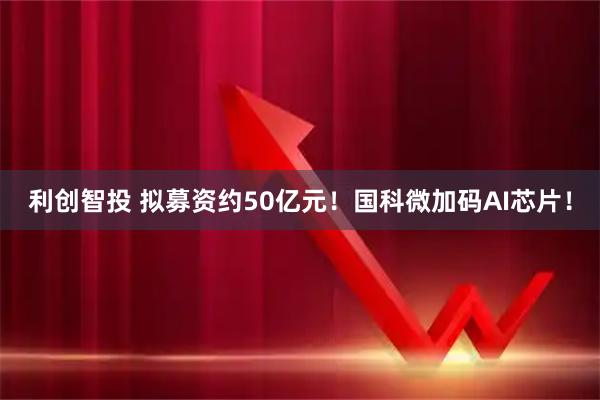 利创智投 拟募资约50亿元！国科微加码AI芯片！